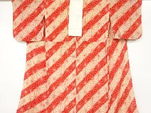 アンティーク　麻の葉模様単衣長襦袢